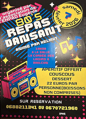 L'EHPAD de Dun-sur-Meuse organise un repas dansant le 07 février